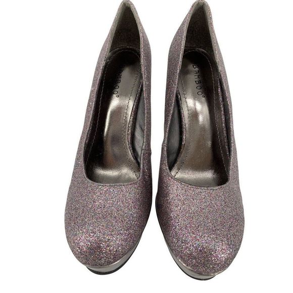 Bambo Ultra High Heels Sparkcle Colada Platform Sz 8 Stiletto Shoes Women 2957 - Picture 2 of 11